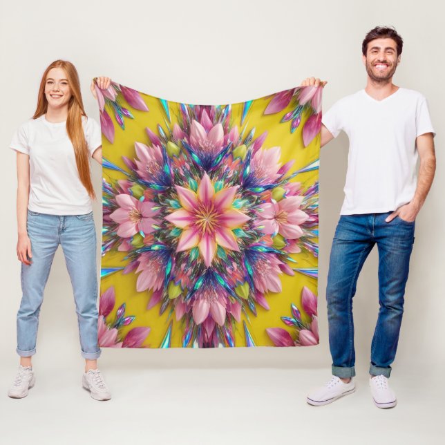 Blume Fleecedecke (Beispiel)