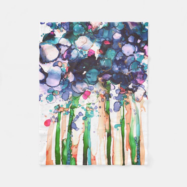 Blume Fleecedecke (Vorderseite)