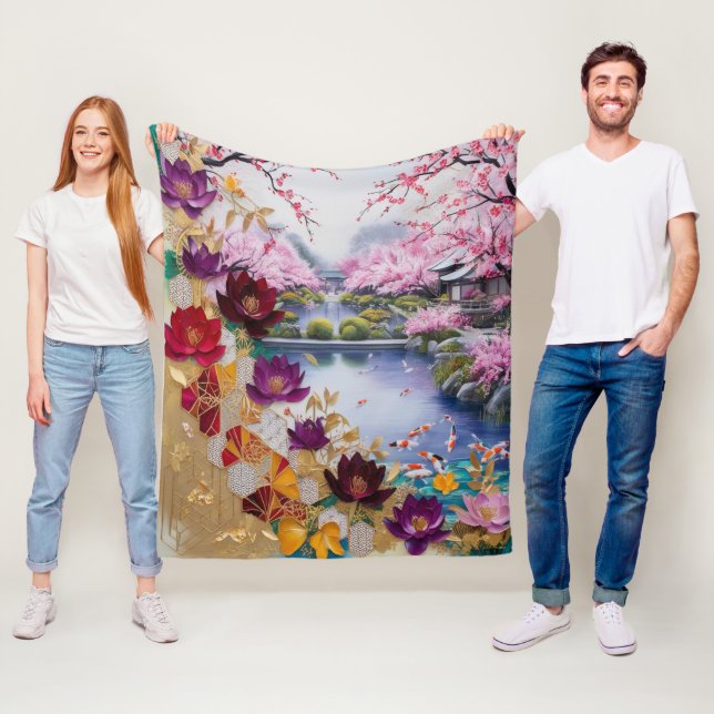 BLUME FLEECEDECKE (Beispiel)