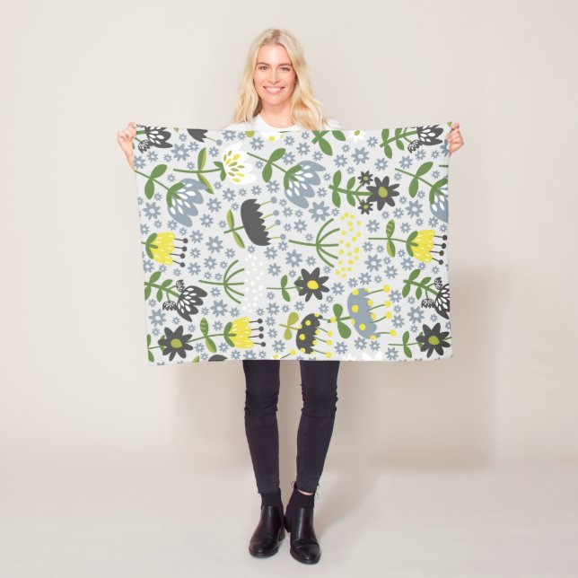 Blume Fleecedecke (Beispiel)