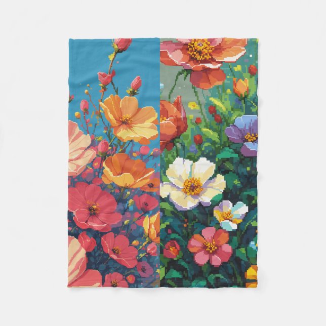 Blume Fleecedecke (Vorderseite)
