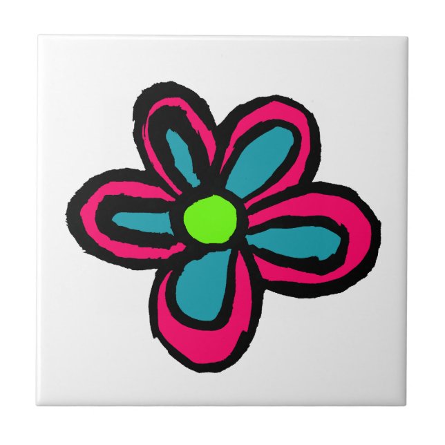 Blume Fliese (Vorderseite)