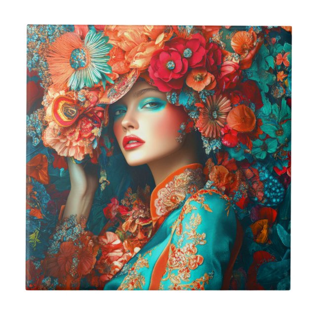 Blume Fliese (Vorderseite)