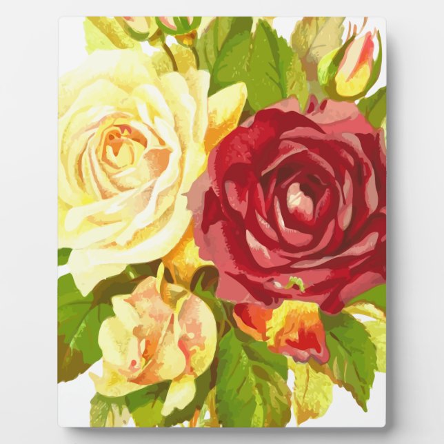 Blume Flora Rose Fotoplatte (Vorderseite)