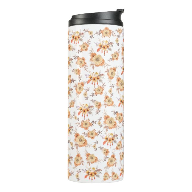 Blume Floral Boho Thermosbecher (Nach links gedreht)