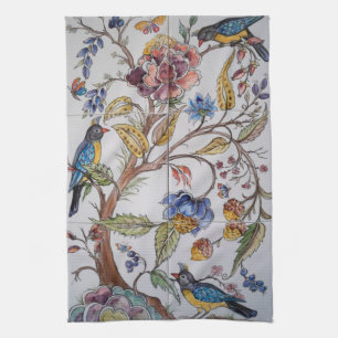 Blume Floral Chinoiserie Tile Oriental Geschirrtuch