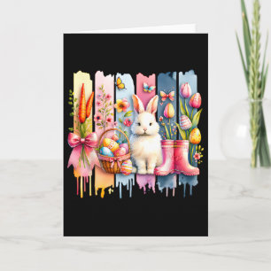 Blume Floral Frohe Ostern Hase Kaninchen Oster Has Karte