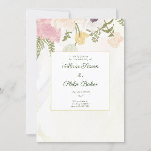 Blume Floral Wedding Einladung