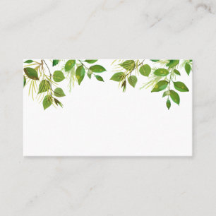 Blume   Florist Blank Foliage Visitenkarte