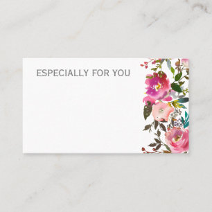 Blume   Florist Bouquet Message Visitenkarte