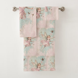 Blume Flutter und Twirl Märchen Badhandtuch Set