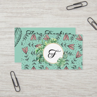 Blume & Folien - einfache Visitenkarte