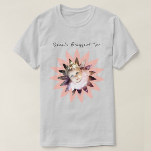 Blume Form benutzerdefiniertes Foto Hellrosa Vorla T-Shirt