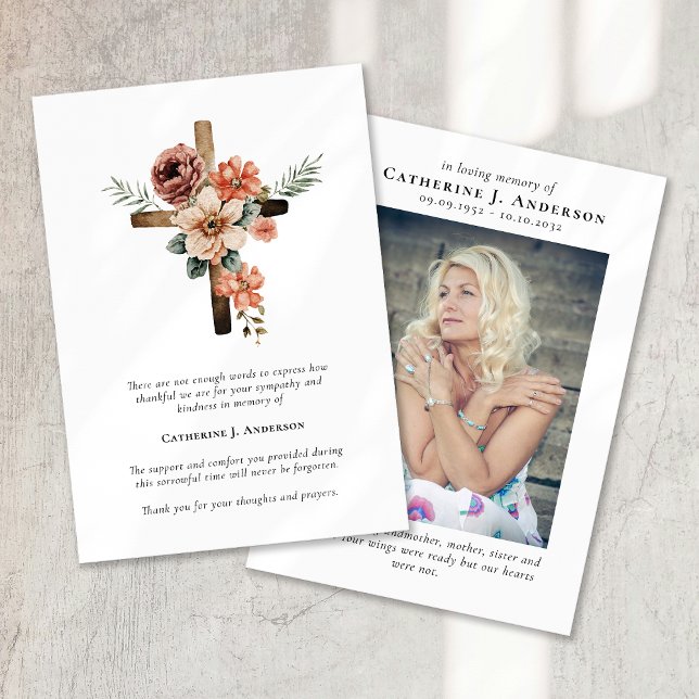 Blume Foto Beileid Beerdigung Gedenkstätte Dankeskarte (Von Creator hochgeladen)