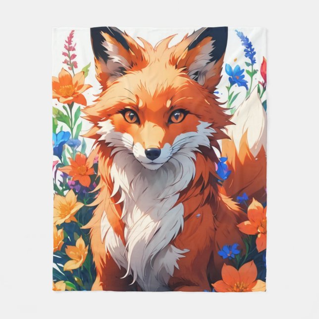 Blume Fox Fleecedecke (Vorderseite)