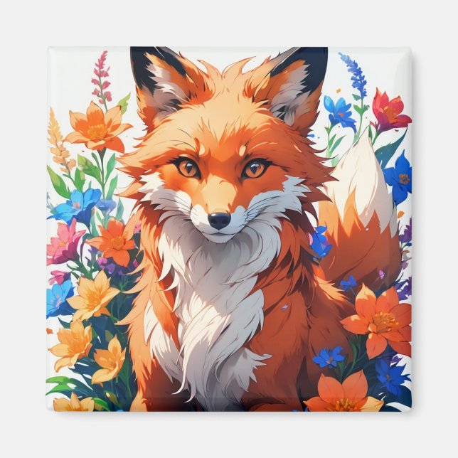 Blume Fox Magnet (Vorne)