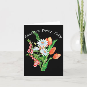 Blume Foxglove Daisy Tulip Subtle Flora Karte