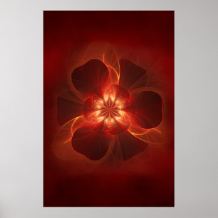 Blume Fraktal Art Poster
