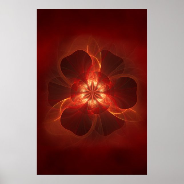Blume Fraktal Art Poster (Vorne)