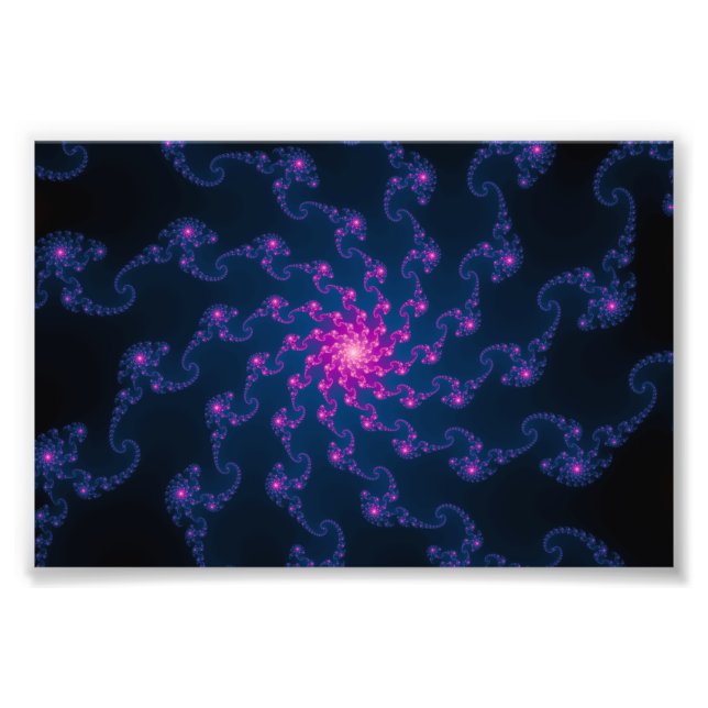 Blume Fraktal Kunst Fotodruck (Vorne)