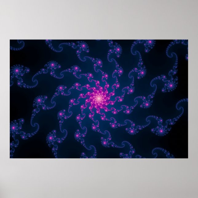 Blume Fraktal Kunst Poster (Vorne)