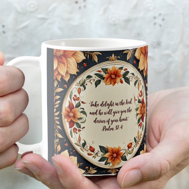 Blume Frame Anpassbare Verse Kaffeetasse (Von Creator hochgeladen)