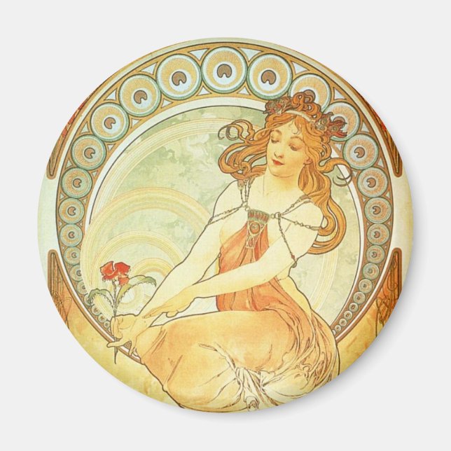 Blume Frau Magnet (Vorne)