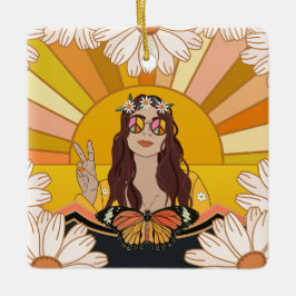 Blume Frieden Keramikornament