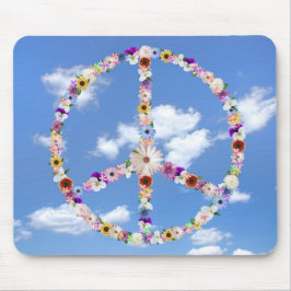 Blume Friedenszeichen auf dem Himmel Mousepad