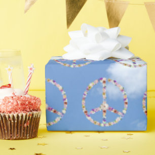 Blume - Friedenszeichen auf dem Luftraum Geschenkpapier