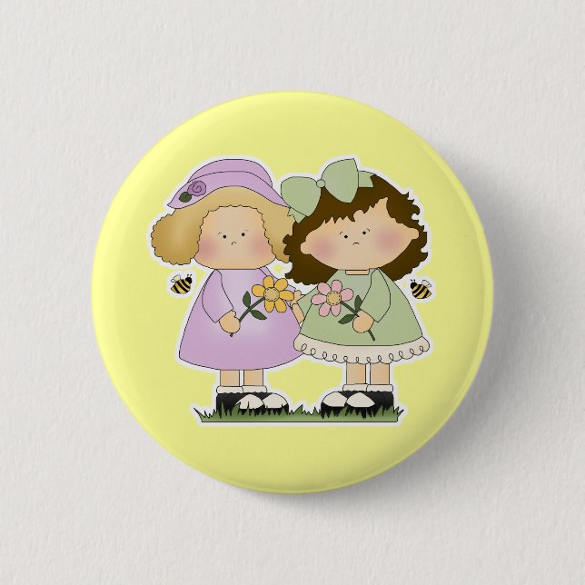 Blume Friends Girls Button (Vorderseite)