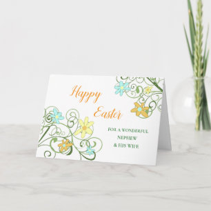 Blume Frohen Ostern Nephew und seine Ehefrau Feiertagskarte