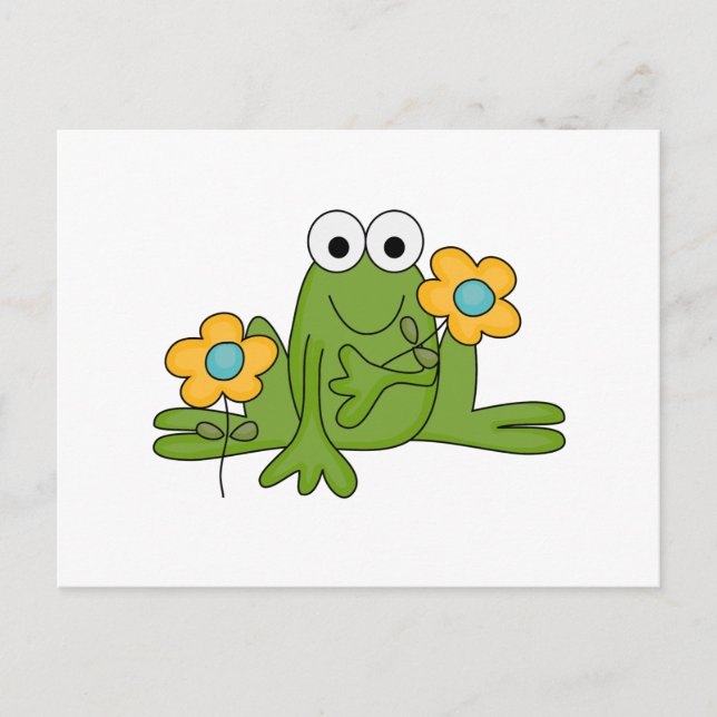 Blume Froschfrosch Postkarte (Vorderseite)