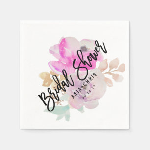 Blume Frühjahr Hochzeit Brautparty Serviette