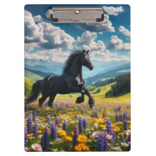 Blume/Frühjahrspferd/Hengst Klemmbrett