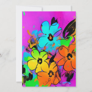 Blume fuchsia orange kitty dankeskarte