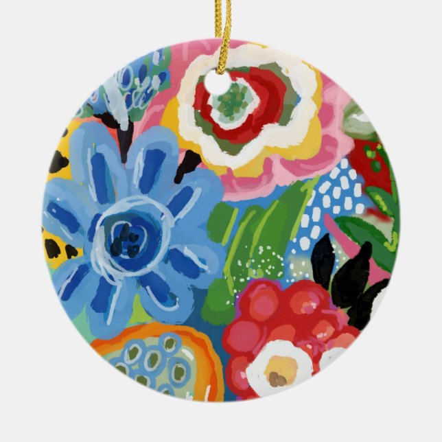 Blume Fun Acryl Keramik Ornament (Vorne)
