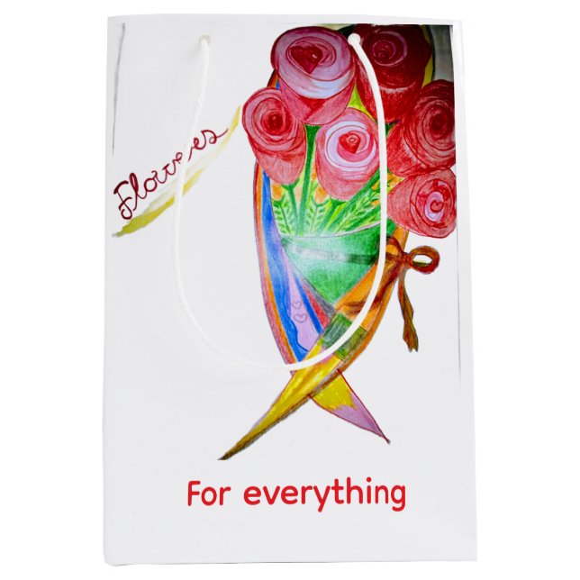 Blume für alles Geschenktasche Mittlere Geschenktüte (Vorderseite)