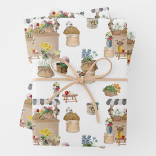 Blume für Aquakulturbauern Geschenkpapier Set