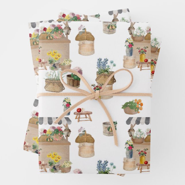 Blume für Aquakulturbauern Geschenkpapier Set (Beispiel)