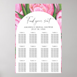 Blume für Aquarellbäume Poster