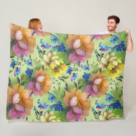 Blume für Aquarellbilder 1 Fleecedecke