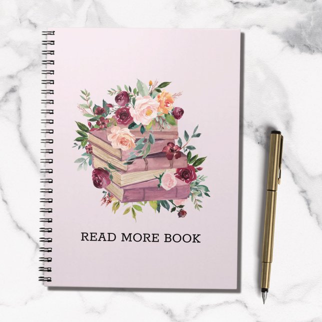 Blume für Aquarellbücher und Rose Notizblock (In situ)