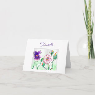 Blume für Aquarellen>Abschiedskarte Karte