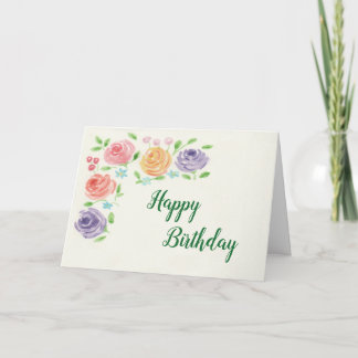 Blume für Aquarellen Geburtstagskarte Karte