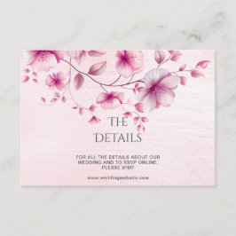 Blume für Aquarellfarbe Rosa im Detail Begleitkarte