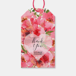 Blume für Aquarellfarben Brautparty Vielen Dank Geschenkanhänger