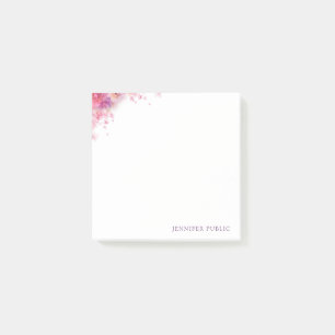 Blume für Aquarellfarben Elegantes Template Modern Post-it Klebezettel