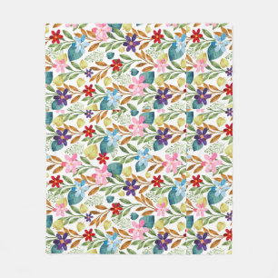 Blume für Aquarellfarben Muster-67666 Fleecedecke