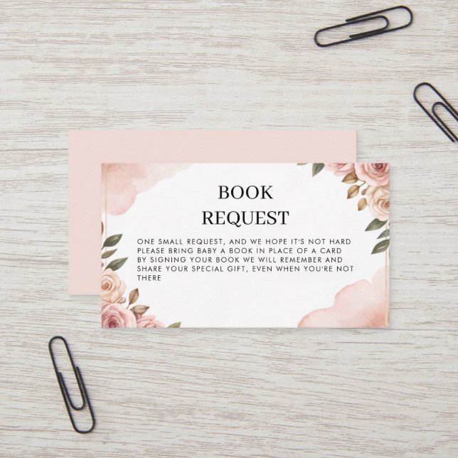 Blume für Aquarellgarten Buchungsanfrage Visitenkarte (Vorderseite/Rückseite Beispiel)